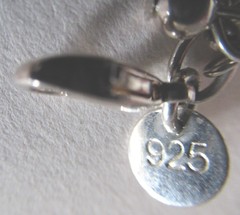 SET: STERLING CHA CHA BRACELET & EARRINGS, 7 INCHES WRIST, 2 INCHES EARRINGS