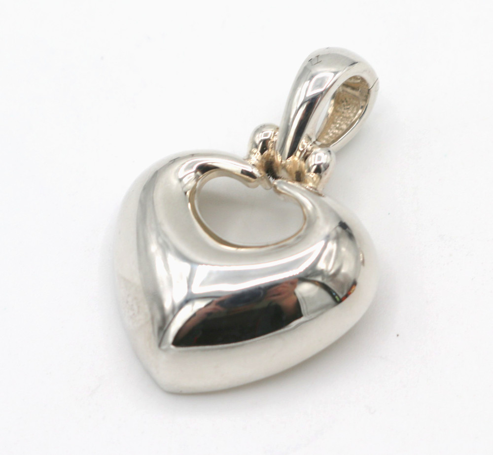 Vintage Espo Sig Solid Sterling Magnet Hinge Clasp Heart Pendant 15.62g