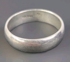 Mens Polished Band Sterling Silver Ring 925 Mexico Size 13