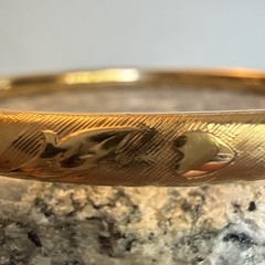Vintage Marathon 14k Gold Filled Hinged Child’s Bangle Bracelet