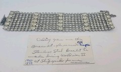 Vintage Wide Multistrand 1940’s Rhinestone Bracelet See Description 7.25″
