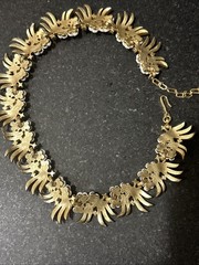 Rare Vtg Crown Trifari Forget-Me-Not Collection Choker 50’s Original Box