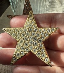 Vintage Tara Star Rhinestone Clip-On Earring Set – 1950s-1970s Collectible Rare