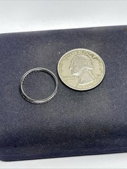 Art Deco Platinum Single Cut Diamond Eternity Wedding Band Ring