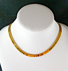 Vintage MONET Gold Tone Chain Flat Square Link 16.5″ Super Shiny Nice Quality