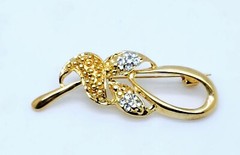 elegant Vintage style Gold Tone plant flower shape fashion jewelry Brooch/pin