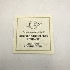 Lenox Necklace Strawberry Fruit Sterling Silver Red Enamel Food Whimsical 925