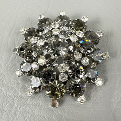 Vintage Juliana Brooch DeLizza & Elster Clear Rhinestone Snowflake #1296 READ!