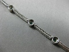 ESTATE 2.30CT DIAMOND & EMERALD 14K WHITE GOLD 3D ETOILE CLASSIC TENNIS BRACELET