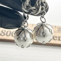 Vintage Celebrity Bracelet Earring Set Faux Pearls Wedding Baubles Dangling