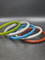 Vintage (1 Bakelite!) 8 Piece Lot Assort Bangle Bracelets Multi Variety Costume