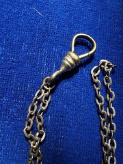 Antique Victorian Gold Filled Watch Chain 50″ W&S Star Moon Clasp