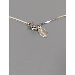 Vintage Medici Purple Glass Station Necklace Silver Tone Bezel Set 16″