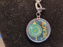 Pendant Necklace Silver Chain Style with Reversible Pendant 099