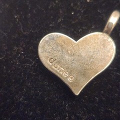Vintage Heart Pendant Lot Mixed Materials And Styles