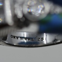 Triple Gemstone Ring Sterling Silver