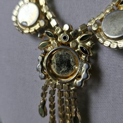 Vintage Juliana Necklace Watermelon Rivoli Rhinestone Tassel Please READ