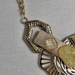 Vintage Avant-Garde Statement Necklace Complex Arrangement Mixed Media Elements