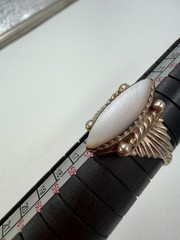 Vintage Sterling Silver Ring Southwest MOP? Shell Size 7 PJ
