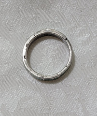 VERY OLD PAWN STABILIZED TURQUOISE SECTION DESIGNED 925 SILVER BAND RING SIZE 10