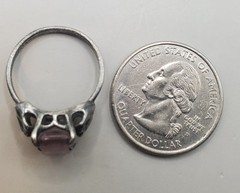 925 Sterling Silver Sarah Coventry Vtg. Lavender CZ Ring Size 6-8.25 Adjustable