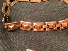 Renoir copper choker necklace, vintage