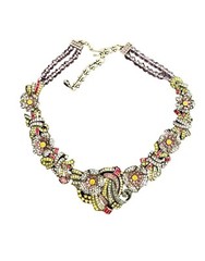 Stunning Lavintage Multicolor Rhinestones Flower Necklace