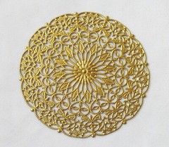 20pcs Round Brass Stamping 56.5mm Filigree Findings Wholesale Supplies