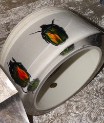 HUGE Kolos Designs Egyptian Revival Resin Lucite REAL Beetle Bug Estate Bracelet