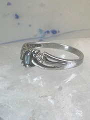 Black Hills Gold ring floral band leaves size 9 sterling silver women