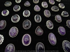 Gift Guide !! Amethyst Gemstone 925 Sterlling Silver Handmade 5Pcs Rings Jewelry