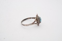 Vintage Sterling Silver 925 Turquoise Ring Size 4.25