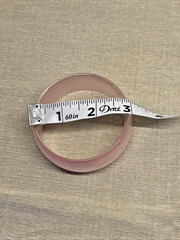 Vintage Mid-Century Moonlight Glow Pink Lucite Acrylic Resin Bangle Bracelet