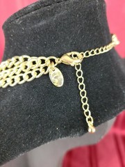 Yellow Faceted Square Beads 3 Strand Necklace with Matching Pierced Earrings