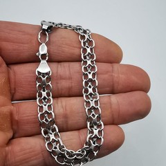 Vintage 925 Sterling Silver Bracelet – Handmade Signed Elegant Jewelry 11.25g