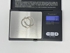 Vintage 925 Sterling Silver 2.5mm Hollow Tube Hoop Earrings 1″