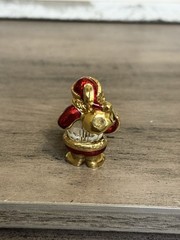 Vintage Swarovski Santa Clause Pendant Ft Faceted Crystal Belly