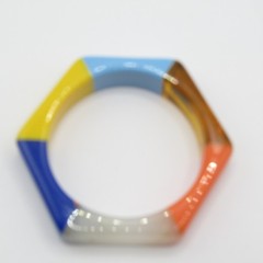 Hexagon Vintage Plastic Bracelet Colorful Bangle Bracelet 6 Sides