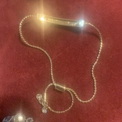 3 Piece Vintage Bracelets Lot Crystal, Silver Made By Best, Gold Tone Lariat