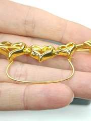Vintage Heart Brooch Charm Holder Signed P.S.C.O.
