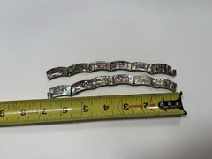 Vintage Taxco Sterling Silver Abalone Necklace Inlaid MCM Choker *Needs Repair*