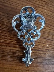 Vintage Teka Theodor Klotz Sterling Silver Rose Pendant Signed