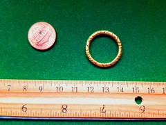 Large Antique Gold Filled SPLIT RING 25mm or 1″ Albertina Watch FOB Finding