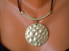 Necklace Pendant Rhinestones Faux Leather Fashion Jewelry Length 39-46 Cm