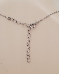 VTG 925 FAS Butterfly Necklace 16in Adjustable Sterling Silver Choker Thailand