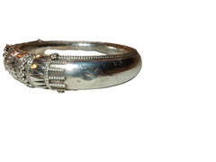 VTG. Hallmark 800 Silver Bangle Bracelet Filigree Detailing 45.0 Grams
