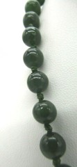 Dainty Nephrite Deep Spinach Green Gemstone Beads Collar Necklace 17″ – 7.5mm
