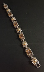 Vintage Premier Designs Bronze Boho Jewelry Bracelet 8″ Long Marked Crown