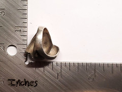 Vintage Modernist Sterling Silver 925 Twisted Dome Puffy Signed Ring sz 8.25