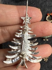 Vtg Christmas Brooch 1 Eisenberg Ice Earings 2 Trees 5 Unsigned